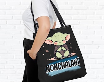 Bolsa de tela Grogu indiferente: regalo para fans de Star Wars