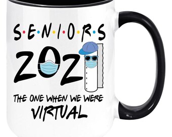 Tikitoic. Seniors The One Where They Get Quarantined Classic Mug Unique Gift Ideas For Her From Daughter Or Son Cool Novelty Cups 11 Oz