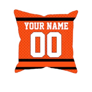 Cincinnati Bengals Personalized Football Jersey Pillow Case: Custom Fan Gift
