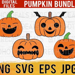 Pumpkin halloween svg bundle, Halloween png, Halloween clipart, easy instant download for small commercial business use