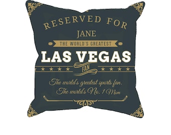 Personalized Las Vegas hockey pillow case, unique custom gift for vegas golden knights fans, NHL ice hockey pillow cover, hockey sports fan