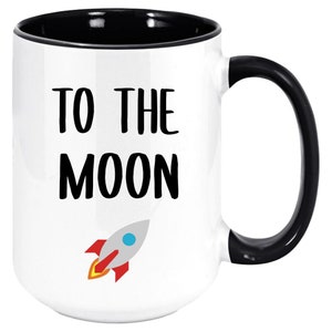 To the moon, stock market coffee mug, stocks, game, stonks, funny gift for traders, day trader, day trade mug, stonks rocket, stock market