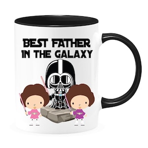 Best father in the galaxy, unique gift for dad of 2 girls, darth vader, sith, jedi, cool dad gift, dad mug, star wars mug, fathers day gift