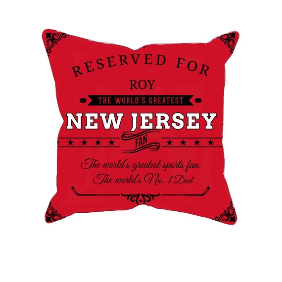 Personalized New Jersey Hockey Pillow Case Unique Custom Gift 