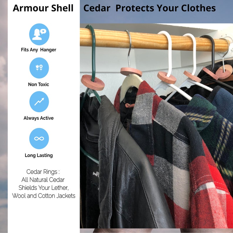 Cedar Blocks for Clothes Storage 30 Closet Hanger Rings with Etsy