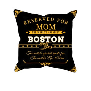 Personalized Boston hockey pillow case, unique custom gift for boston bruins fans, NHL ice hockey throw pillow