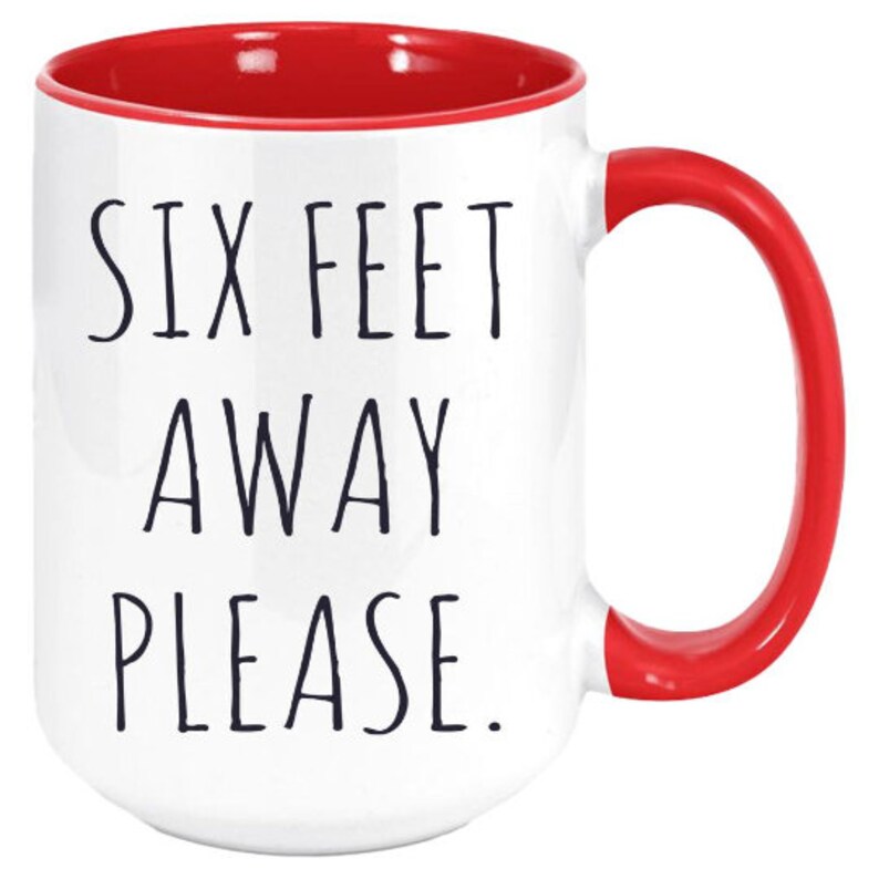 Six Feet Away Please. Fun Six Feet Apart Social Distancing Etsy