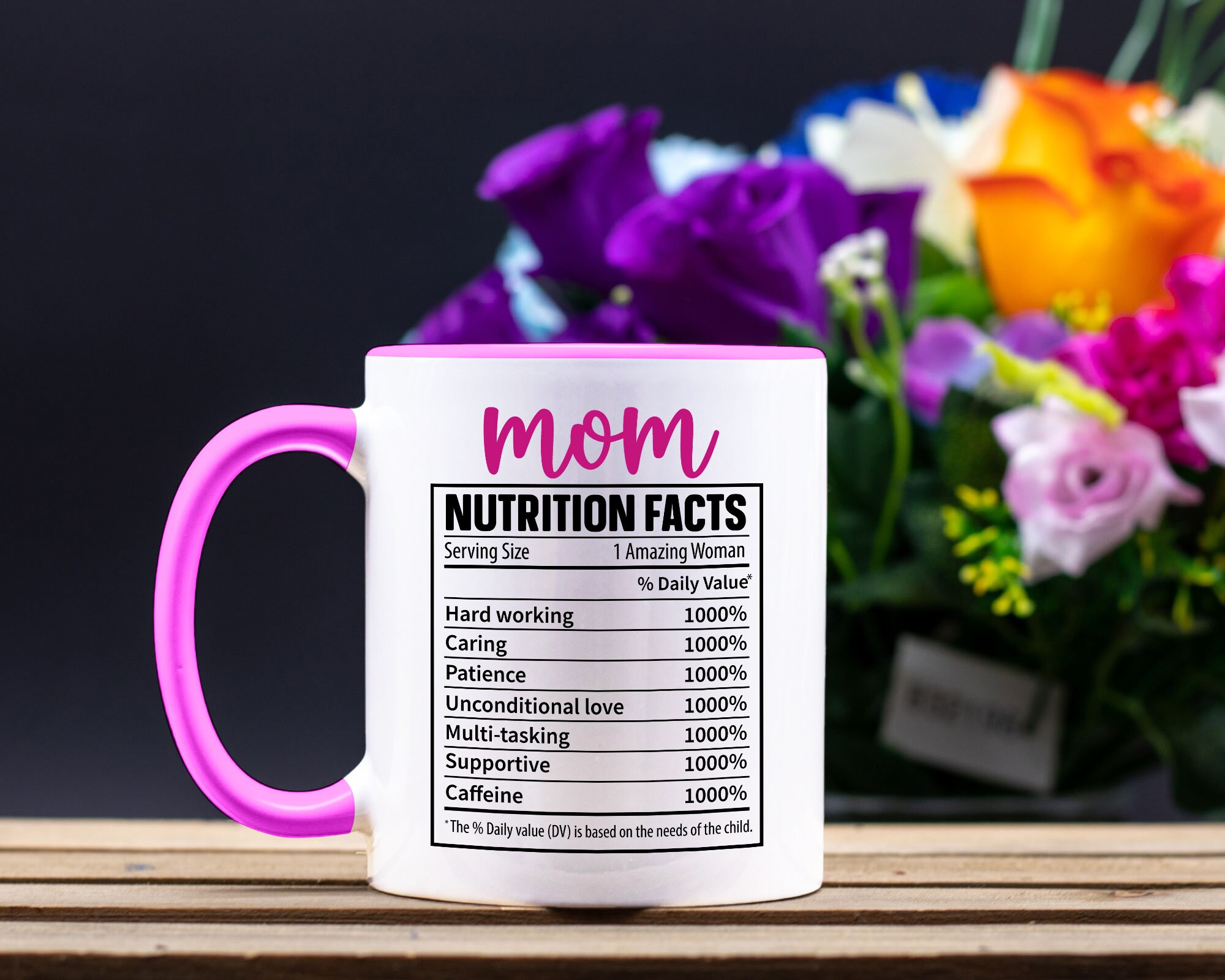 Mom Nutrition Facts - Personalized Mug - Mother's Day, Loving Gift