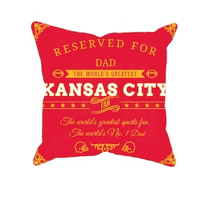 Personalized kansas city missouri football pillow case, unique custom gift for kansas city chiefs fans, NFL football super bowl pillowcase
