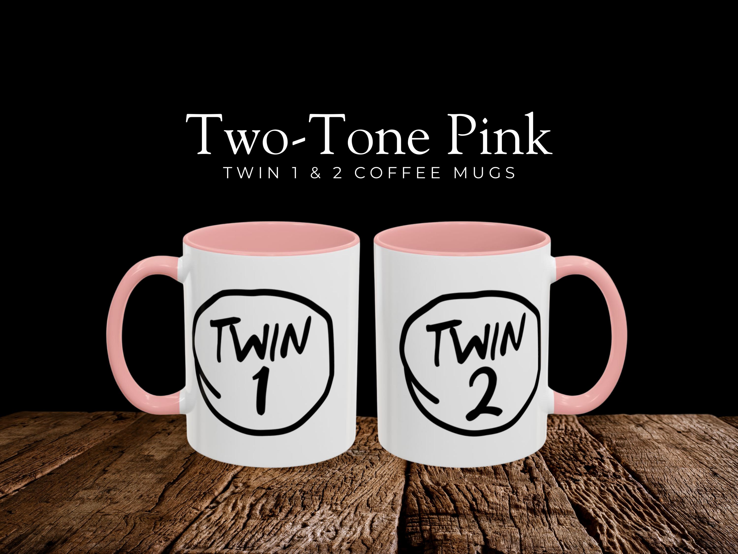 Twin 1 Twin 2 Cute Matching Coffee Mug Gifts, Fun Tea Cup for Twins  Birthday Present, Twin Sister Brother, Housewarming Gifts - Etsy