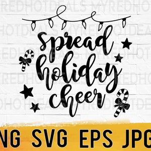 Spread holiday cheer christmas svg png eps jpg design files, christmas gifts svg, easy instant download for commercial business use