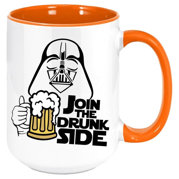 Join the Drunk Side, Cool Gift for Star Wars Fan, Darth Vader Drinking  Beer, Sith, Funny Coffee Mug, Star Wars Mug, Two-toned Mug -  Denmark
