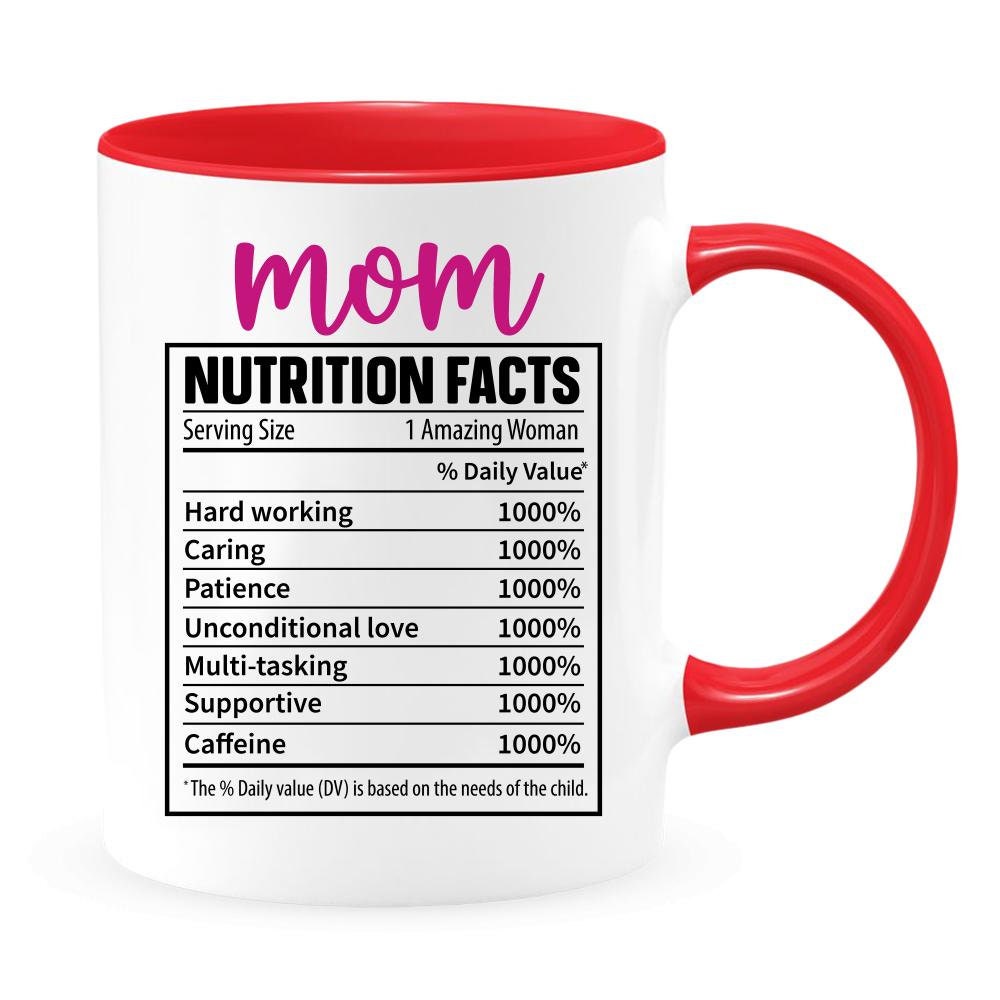 ThisWear Funny Mom Birthday Gifts Mom Nutritional Facts Mug 1