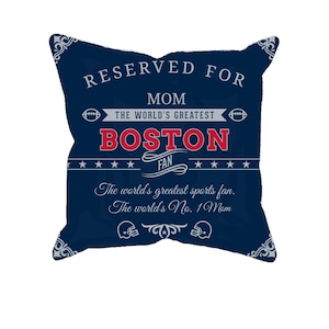 Personalized Boston Football Pillow Case: New England Fan Gift