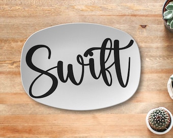 Personalized Name Platter, Custom Family Dinnerware, Housewarming Gift