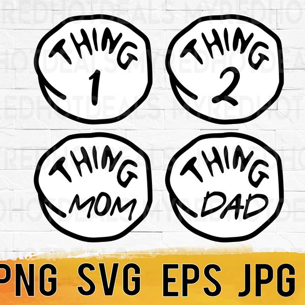 Thing 1 Thing 2 Iron On - Etsy