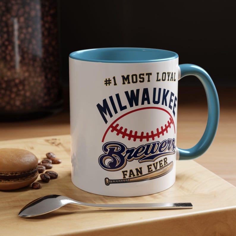 Milwaukee Brewers Coffee Mug Baseball Fan Gift, Mlb Coffee Cup, Brewer ...