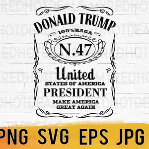 Donald Trump 2024 Svg Png Eps printable, USA President 47 Maga, campaign republican shirts sublimation designs, pro trump gift svg cut files