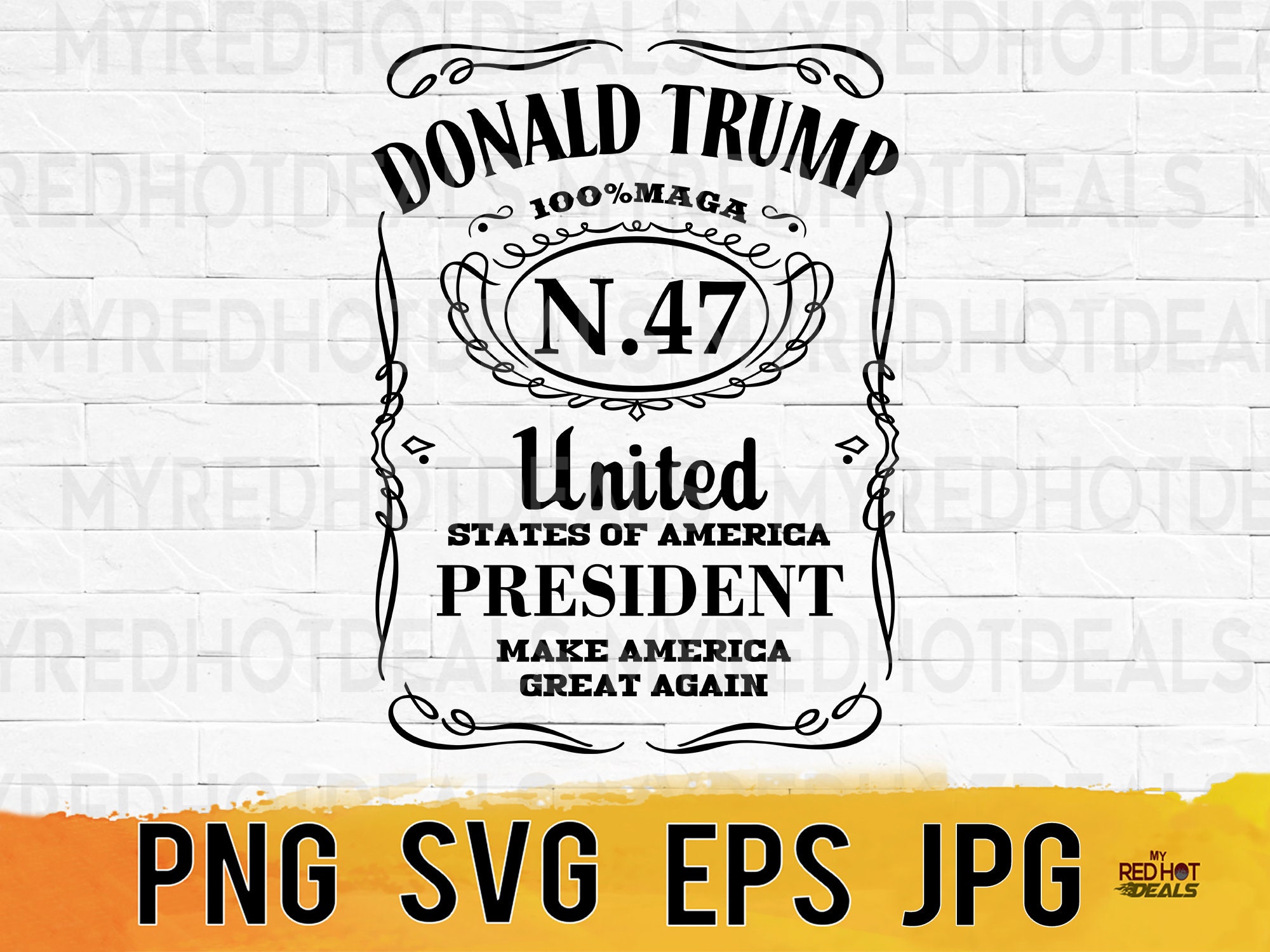 Donald Trump 2024 Svg Png Eps printable, USA President 47 Maga, campaign republican shirts sublimation designs, pro trump gift svg cut files