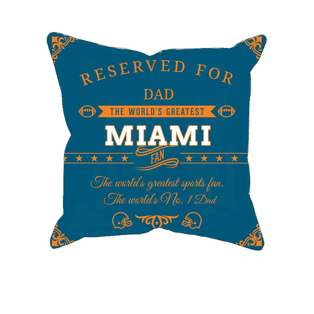 Personalized Miami Football Pillow Case Unique Custom Gift Etsy