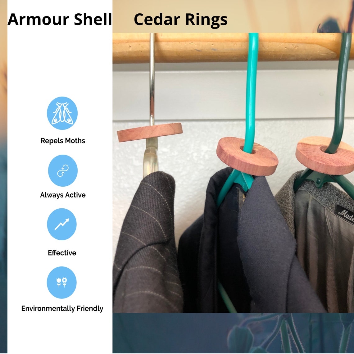 Cedar Blocks for Clothes Storage 30 Closet Hanger Rings with Etsy