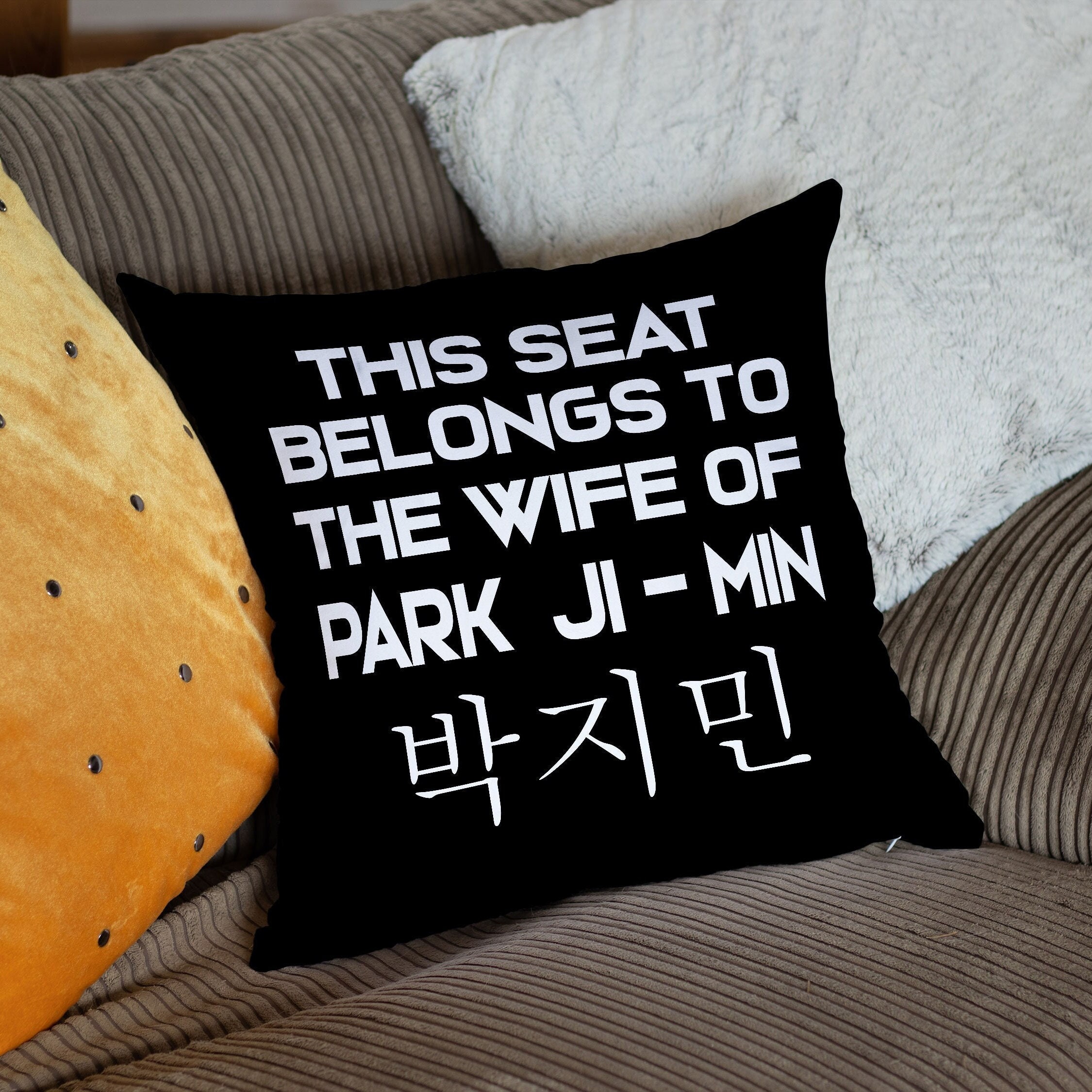 Bts Jimin Pillow, This Seat Belongs to the Wife of Park Ji-min