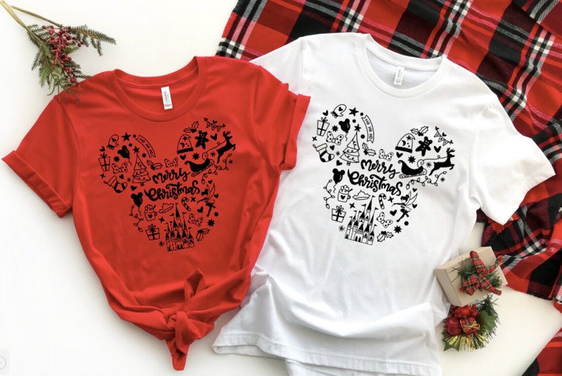 Disney Christmas Shirt Disney Christmas Family Shirt Disney Etsy