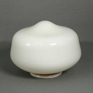 Schoolhouse Art Deco Style White Glass Dome Ceiling Light Fixture MCM