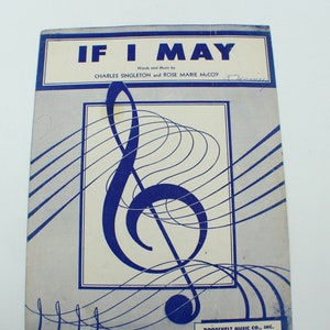 1955, wenn ich Worte & Musik von Charles Singleton / Rose McCoy Vintage Noten