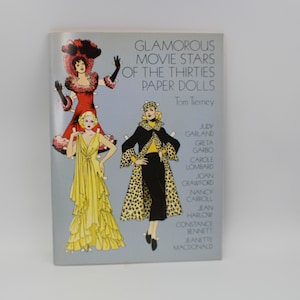 Glamorous Movie Stars of the Thirties Paper Dolls Book by Tom Tierney 1978