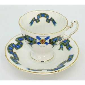 Royal Adderley Nova Scotia Tartan Tea Cup and Saucer Bone China England