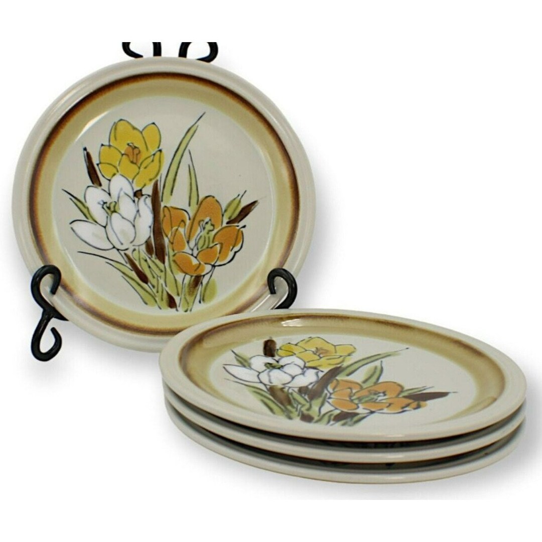 Acsons Stoneware Oven Proof Adela Dessert Plates Japan Vintage Etsy