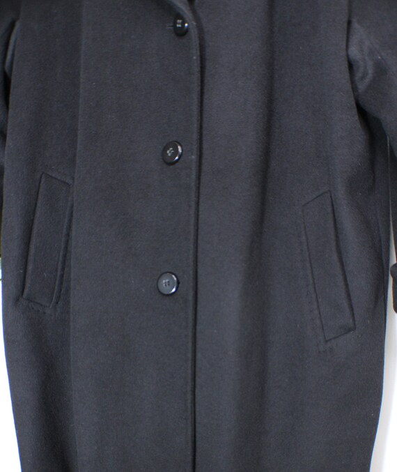 Ellen Tracy Black Wool OverCoat Lined  16W - image 6