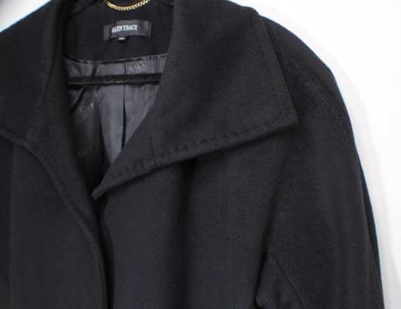 Ellen Tracy Black Wool OverCoat Lined  16W - image 4