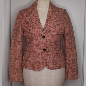 Axcess Liz Claiborne Co. Coral Tweed 2 Button Blazer Sz. 6