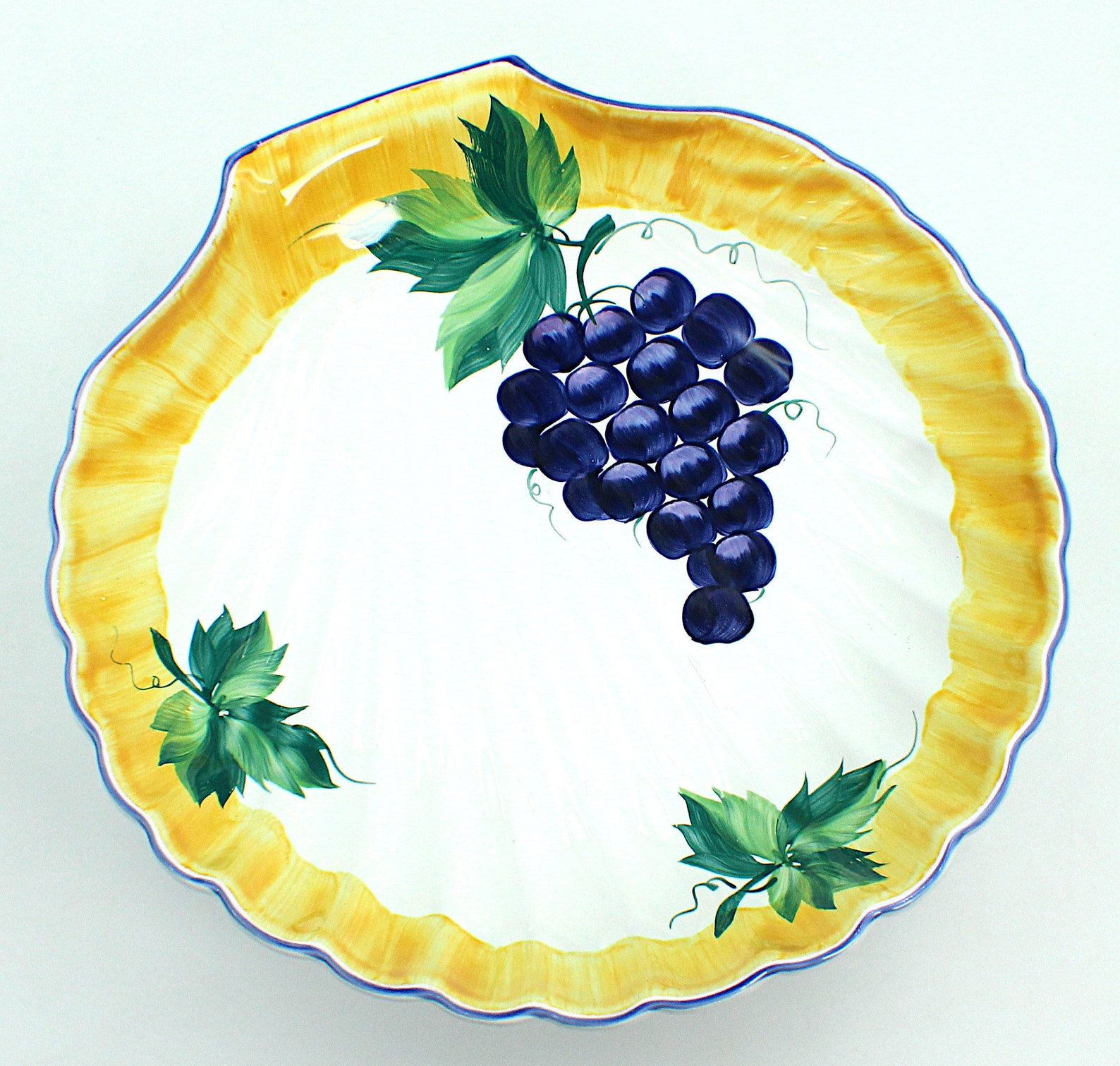 Herend Village Pottery Handpainted Vineyard Grapes Large Plate Etsy UK