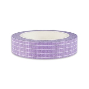 Grid washi tape - Purple - White lines - 10mm x 10m - Geometric - Planner - Stationery - Bujo - Weekly Spread - Classic Essentials