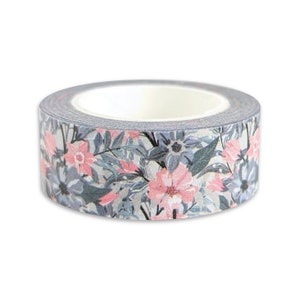 Washi Tape mit Blumenmuster - rosa und blau - Natur - Blumen - Muster - Pastell - Komplimentfarben