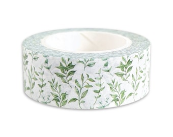 Leaf sprigs pattern washi tape - green leaves