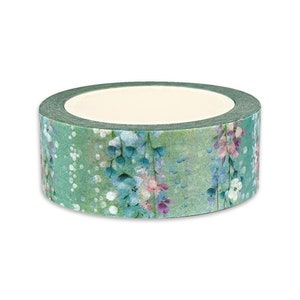 Hängendes Blumen und Blätter Washi Tape - Grün - Rosa - Lila - Weiß - Vertikal - Natur - Blumen - Dekoration - Muster - Planung - Bujo