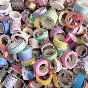 Washi by Weight Super Mix Random Bundles Bulk Sale Bargain Buys Washi Tape Set Box Lot Stationery Bujo Junk Journal Ephemera Craft Supplies