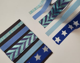 Blue Washi Tape Samples