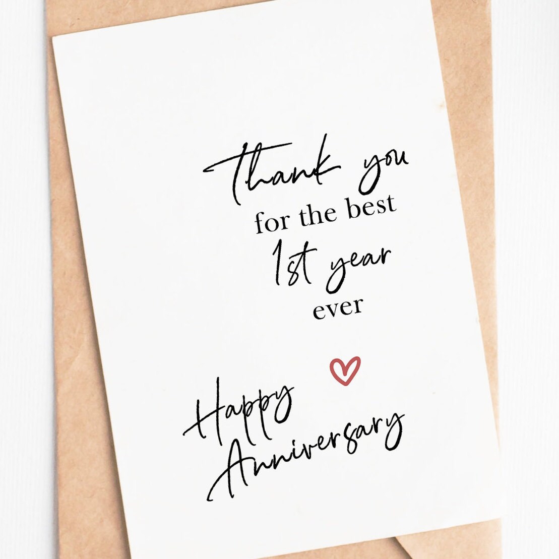 First year anniversary card Printable 1st year wedding | Etsy