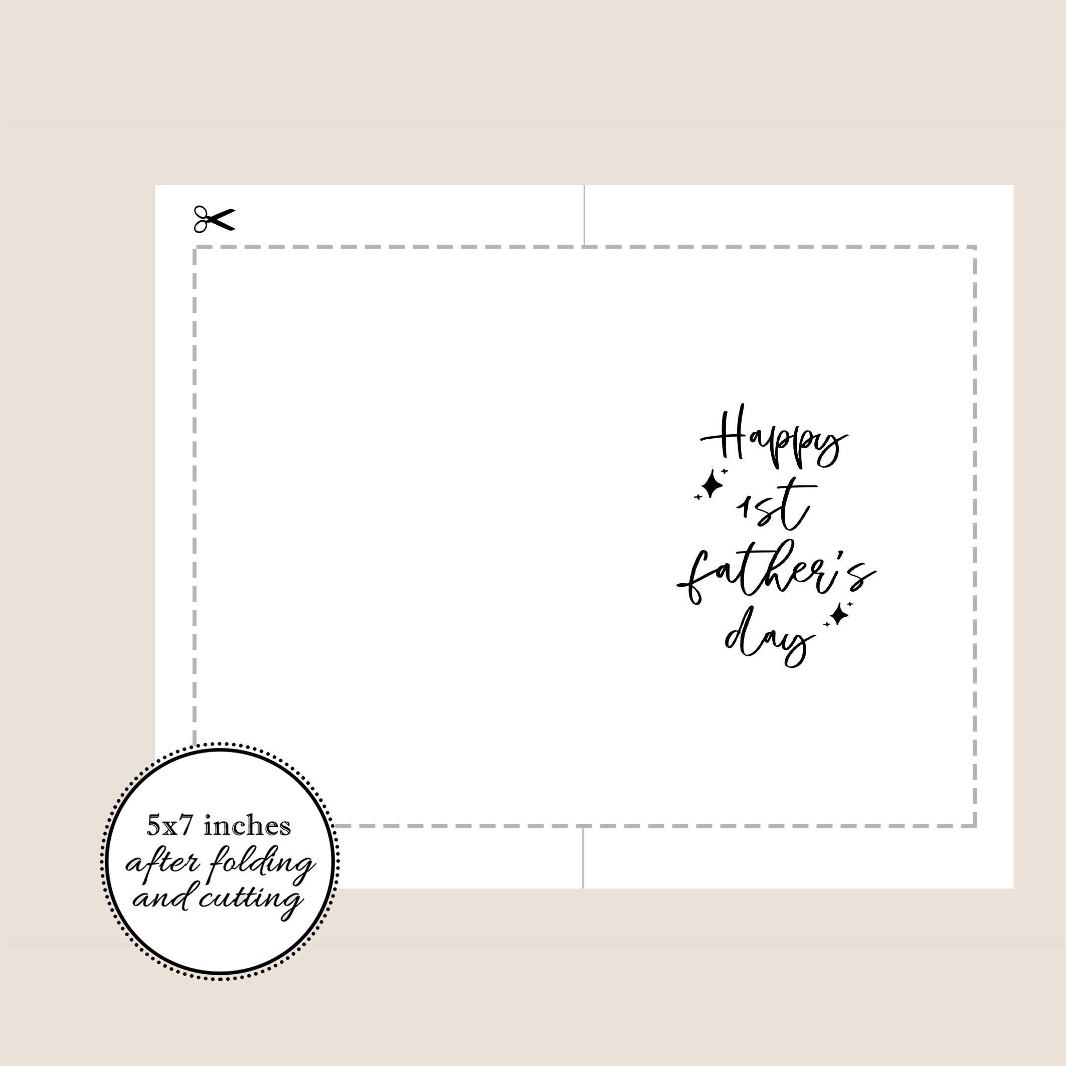 Printable first fathers day card Happy 1st fathers day card | Etsy