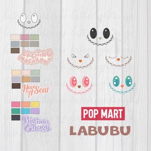 Ultimat monster la bu bu pmart DIY-paket kostympyssel för klippvektor svg png digital konst