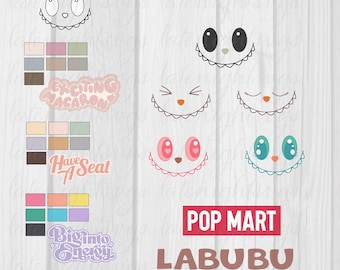 Paquete de manualidades de disfraces de Ultimate Monster La Bu Bu PMart para cortar, vector SVG, PNG, arte digital