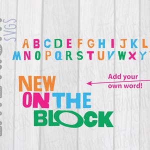 Crie seu próprio design NKOTB personalizado com fonte TTF e bônus de arte digital svg png recortada e personalizável