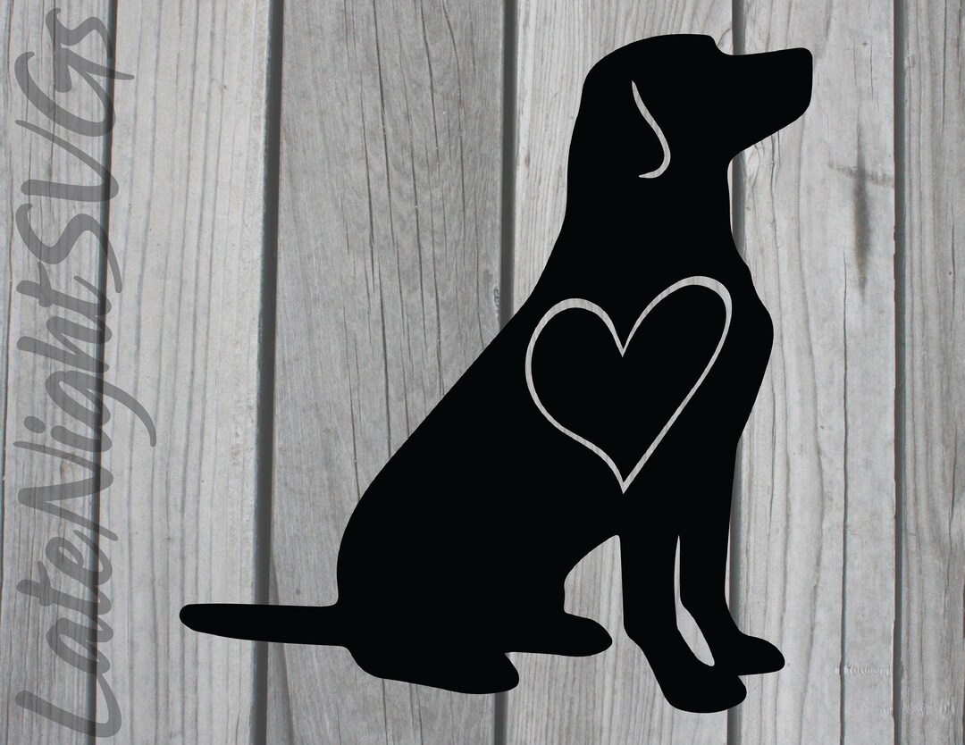 Black Lab Labrador Heart Pet Dog Cut Vector Svg Png Digital Art - Etsy