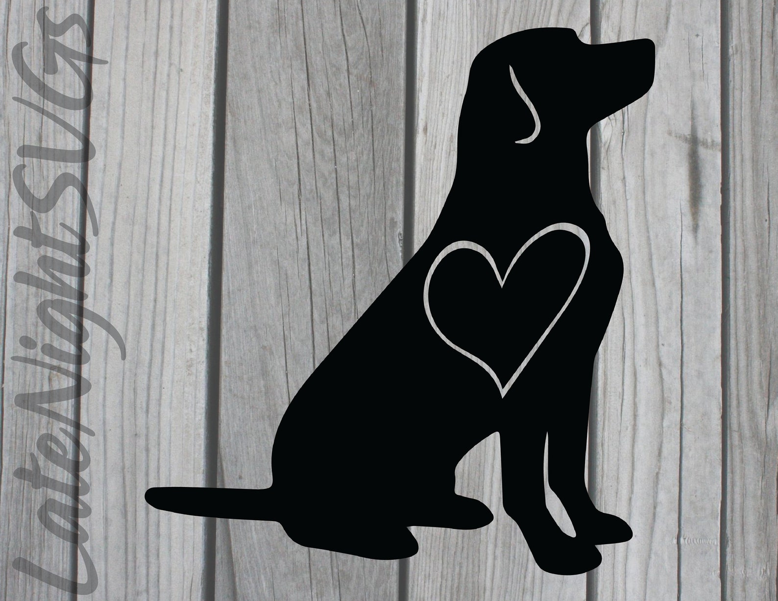 Black Lab Labrador Heart Pet Dog Cut Vector Svg Png Digital - Etsy