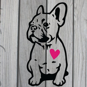 French Bulldog Love Cut SVG AI PNG Digital Art